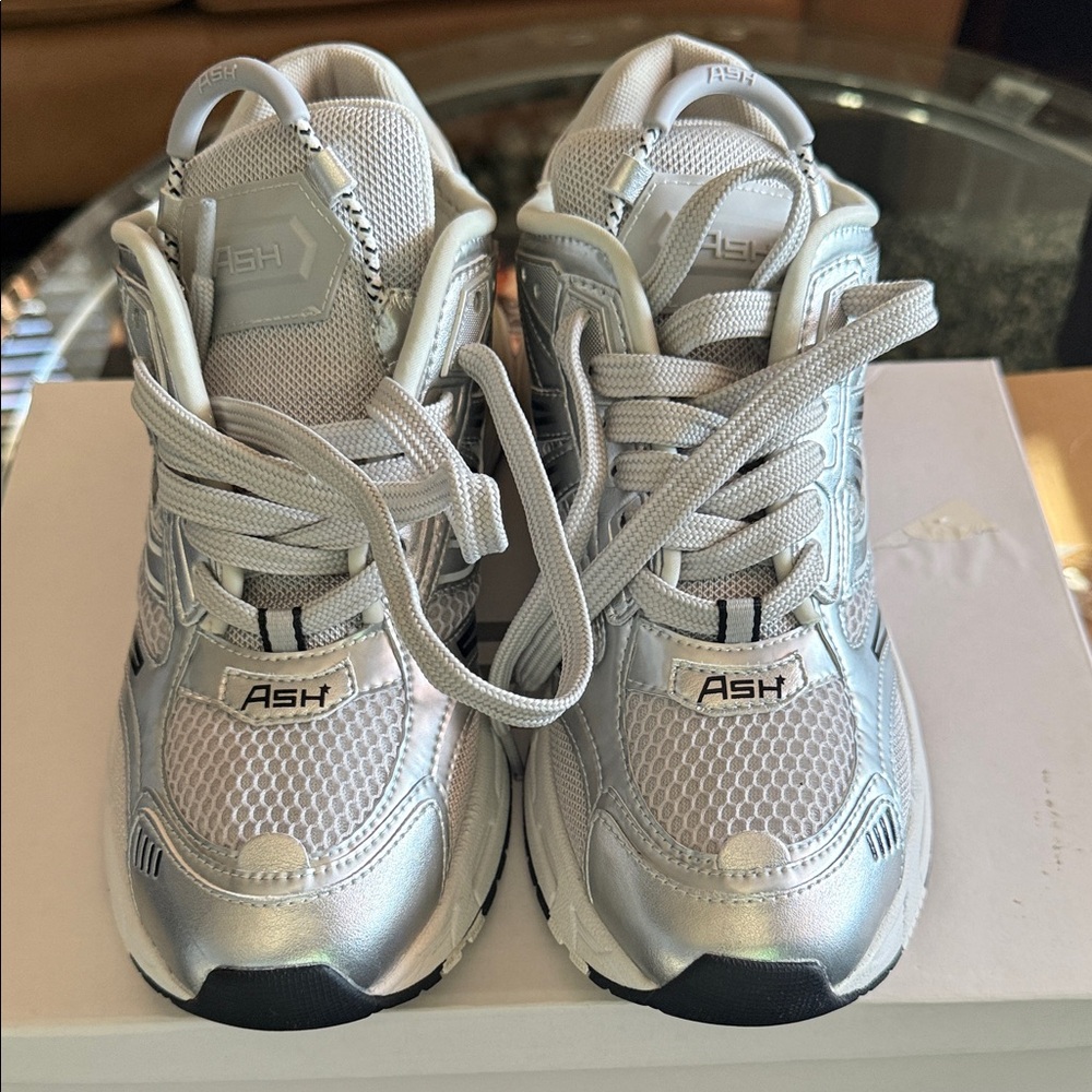 Ash Metallic Silver Sneakers